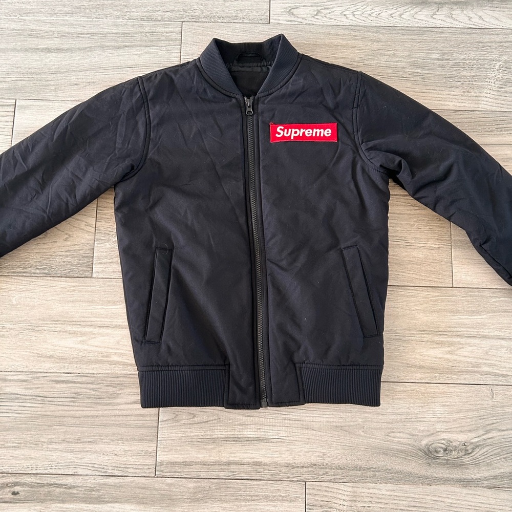 Rep Supreme Black Bomber Jacket